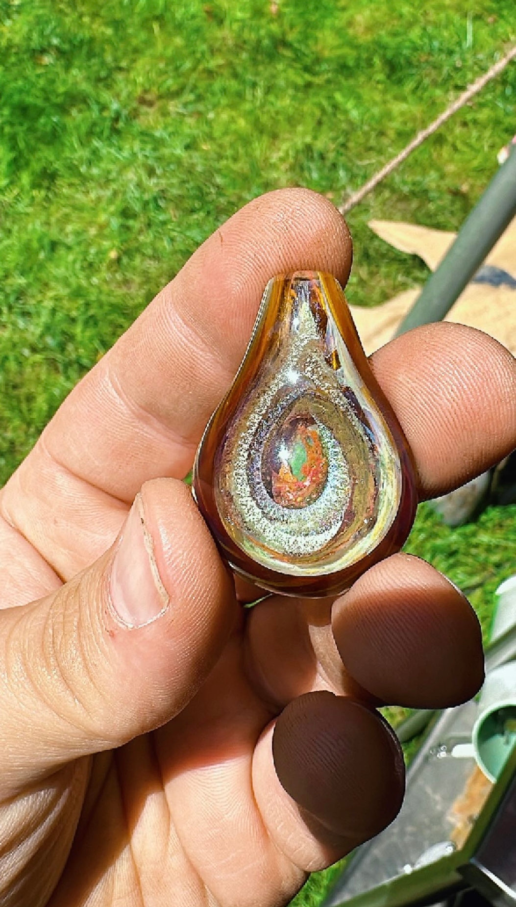 Vortex pendant - 24 karat gold